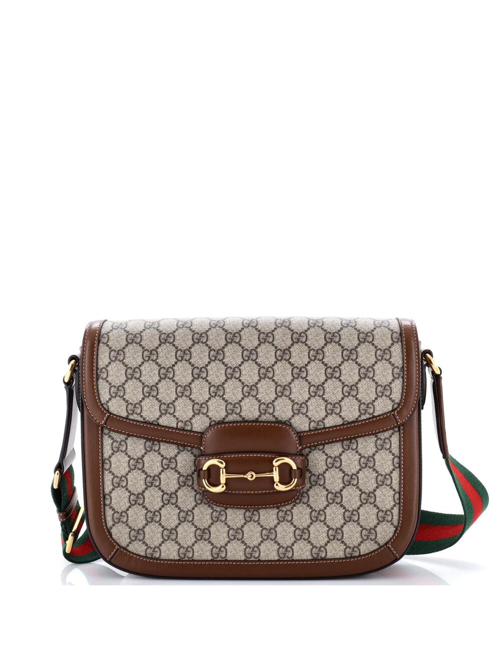 Gucci Horsebit Shoulder Bag Gg Coated #364405G20B